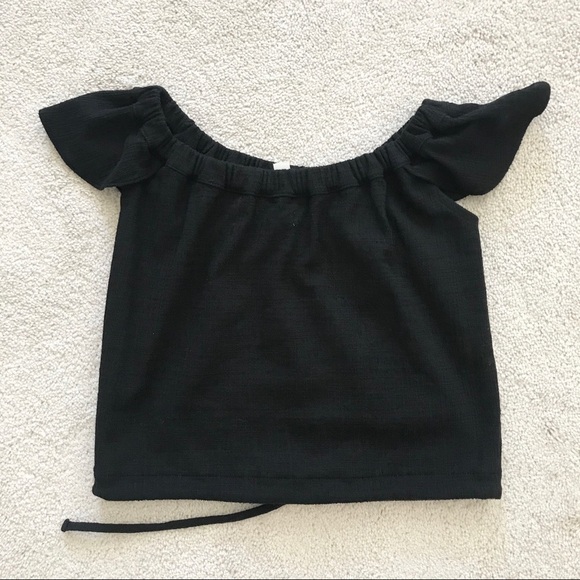 Madewell off the shoulder drawstring top xxs - Picture 3 of 4